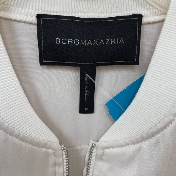 BCBGMAXAZRIA Cream Ruffle Jacket size Medium - Picture 2 of 5